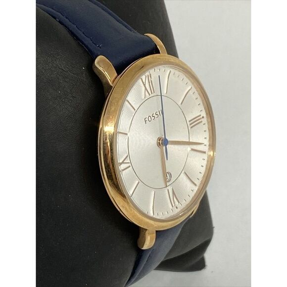Fossil Jacqueline ES4140 Women's Blue Leather Analog Dial Quartz Watch OP842 - Picture 5 of 12